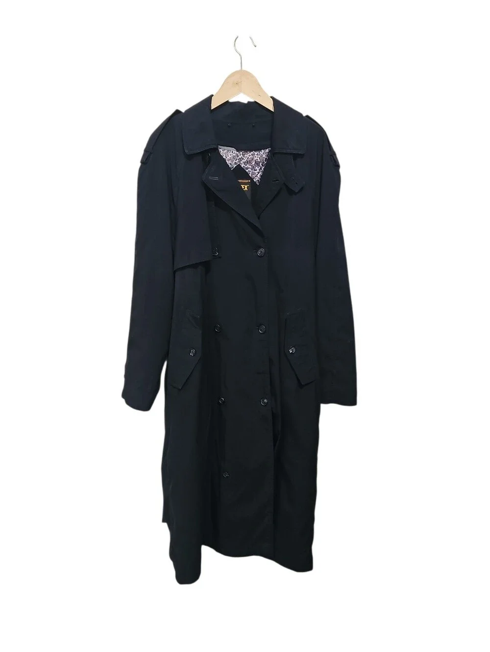 Gore-Tex B6 Apparel Technologies Vintage Long Trench Coat Black Removable Lining